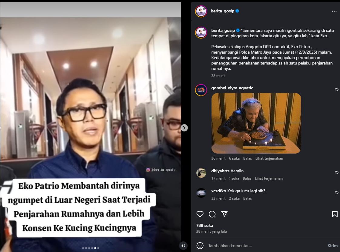 Eko Patrio bantah ke luar negeri.